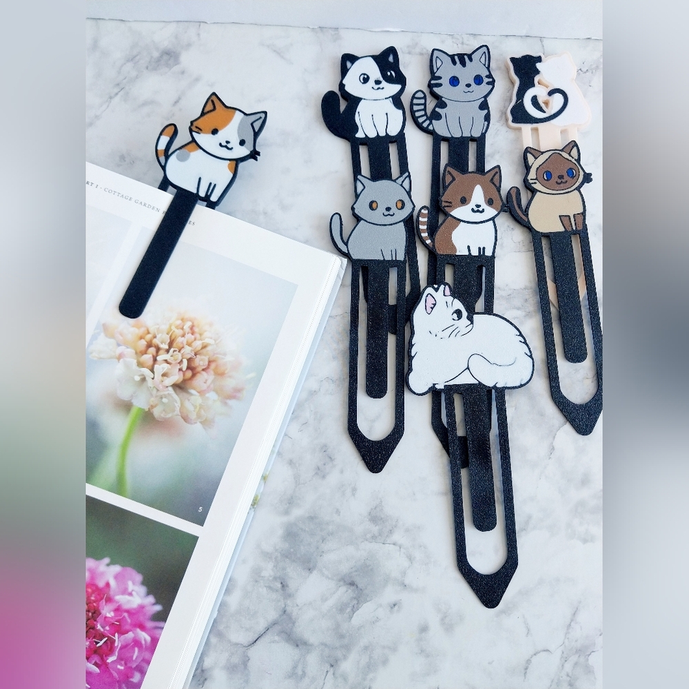 Set Of Any 3 Cat bookmarks, animal bookmarks, cute page markers